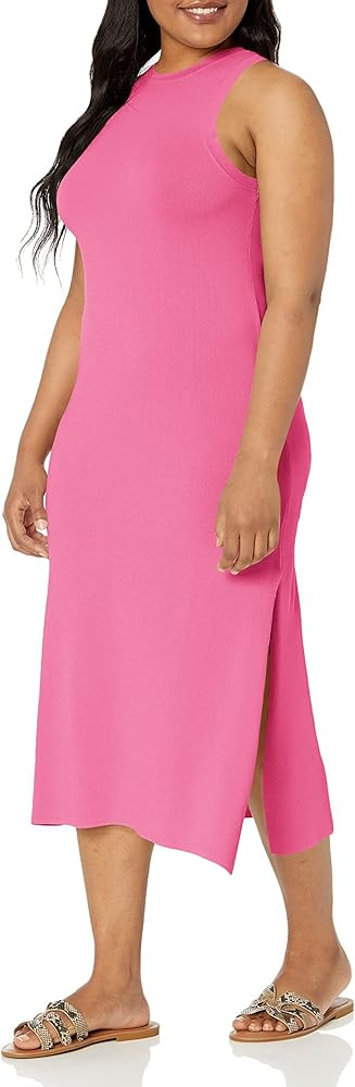 The Drop Women's Gabriela High Neck Cut-in A-line Side-Slit Maxi Sweater Dress | Amazon (US)