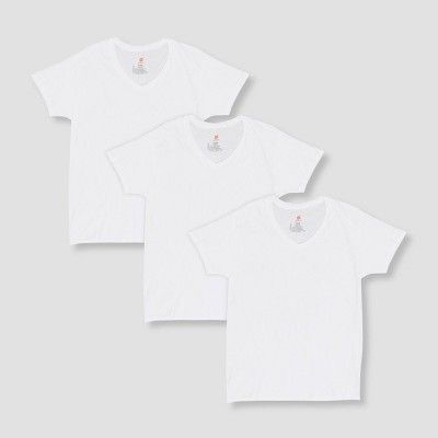 Hanes Men's 4pk Comfort Fit V-Neck T-Shirt - White | Target