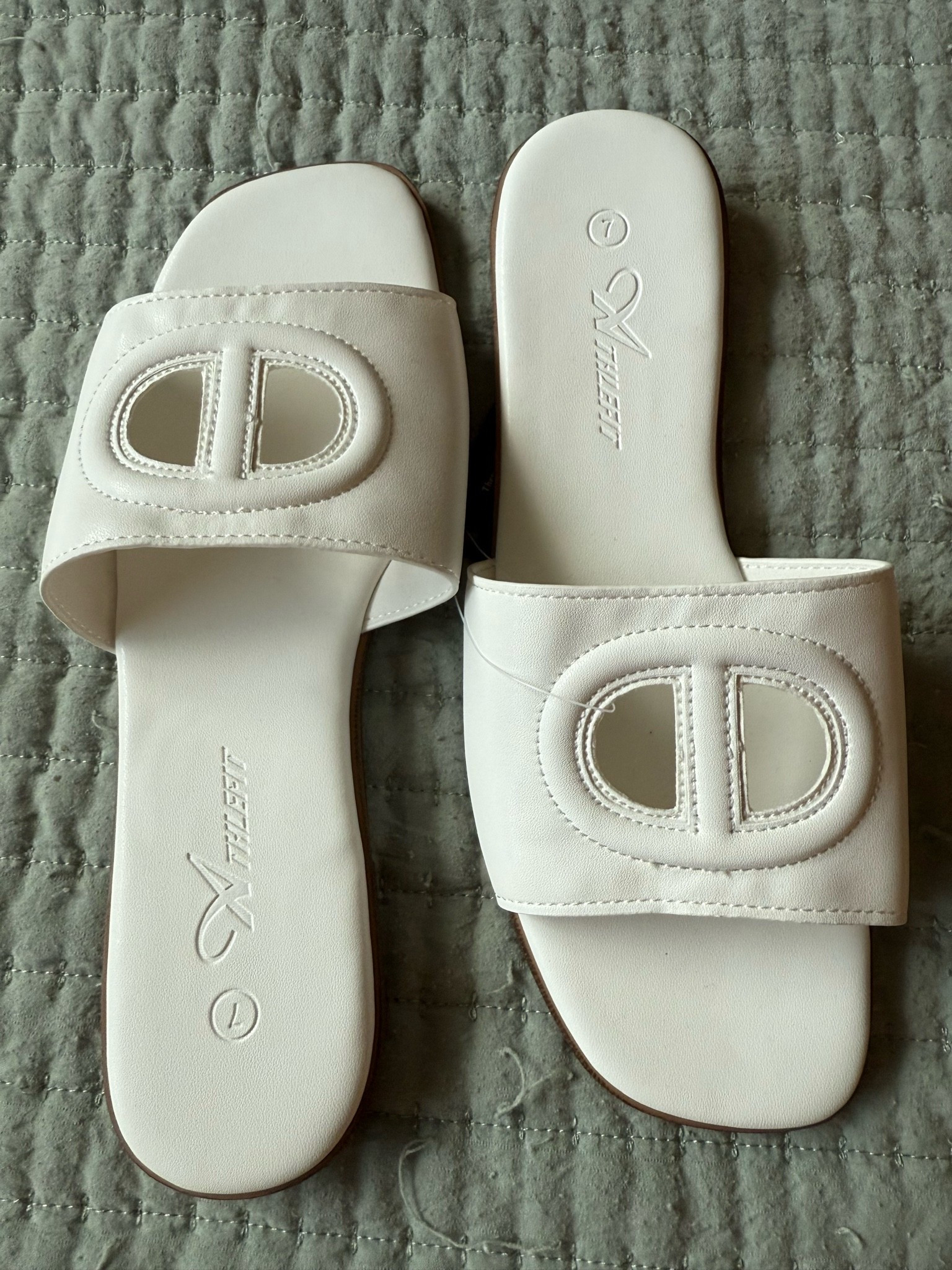 White sandals
