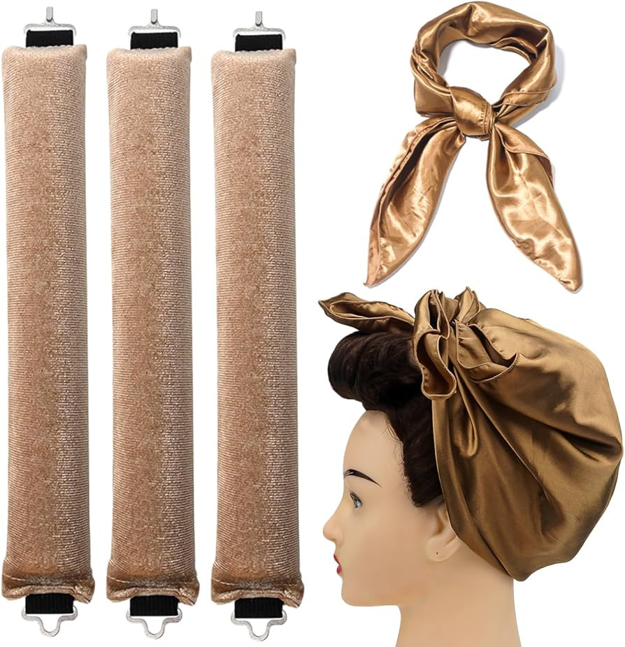 Heatless Hair Curler Overnight Blowout Jumbo Rods， Heatless Curls No Heat Curlers to Sleep in J... | Amazon (US)