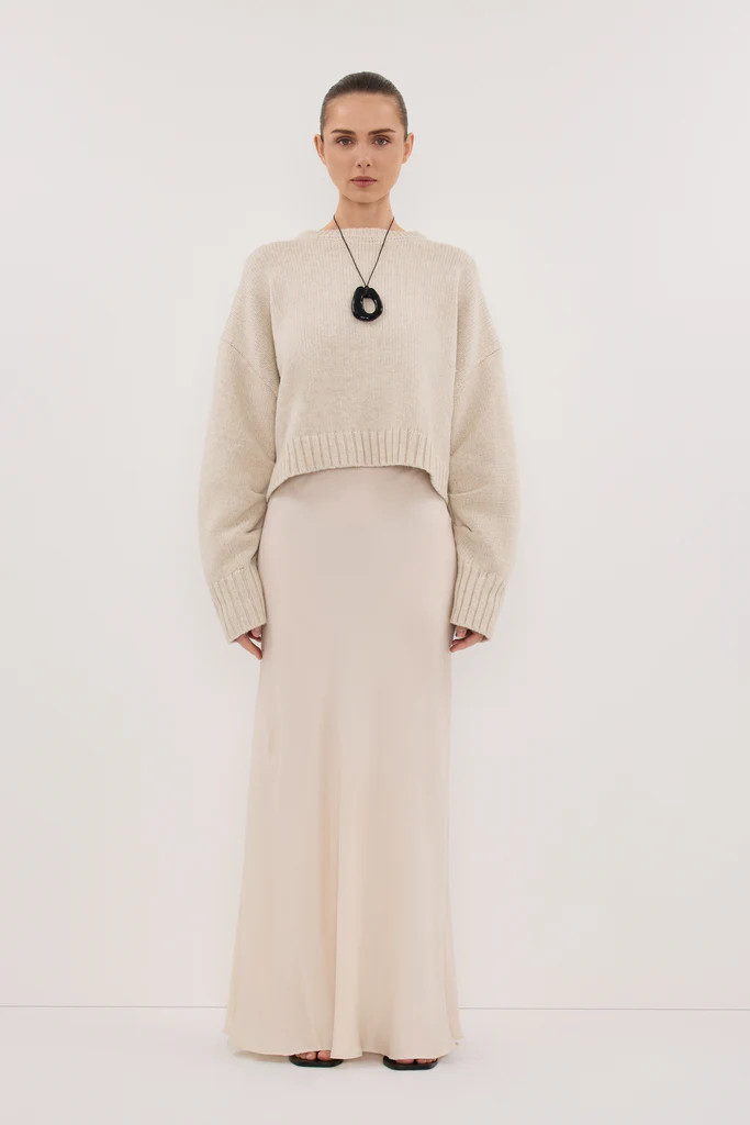 AMY CHALK CREW NECK KNIT JUMPER | DISSH