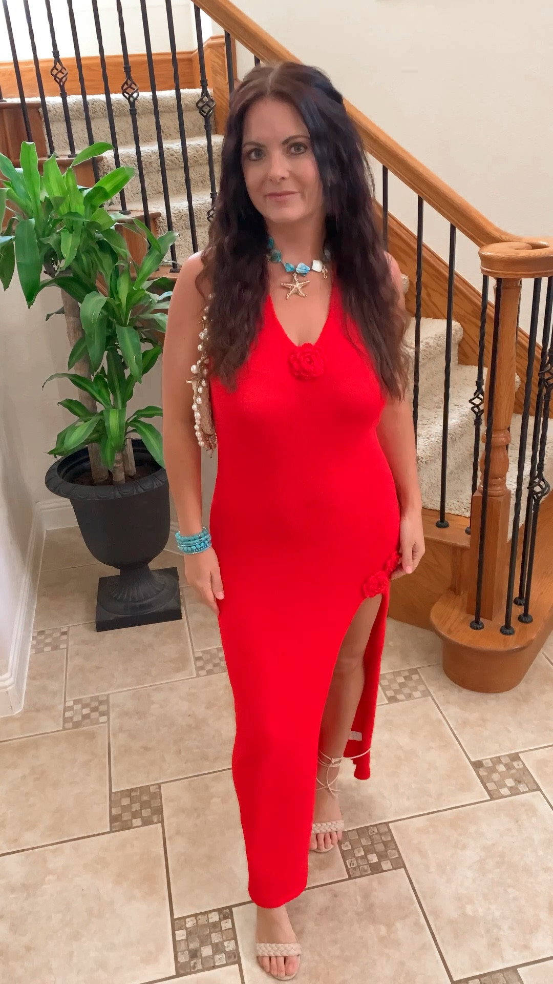 Maxi dress. Floral dress. Red dress. Floral appliqué dress. Halter dress. Y2K dress. Red outfit. Beach dress. Spring break dress. Spring break outfit. Beach outfit. Viral maxi dress. Amazon maxi dress. Amazon best selling dress. Amazon best selling romper. Spring outfit. Spring dress. Gossip girl outfit. Date night outfit. Amazon new arrivals. Resort wear. Summer outfit. Summer dress. Vacation outfit. Vacation dress. Best selling Seashell purse. Seashell necklace. Turquoise jewelry. Summer Jewelry. Strappy heels. Nude heels. Beach vacation outfit. Coastal outfit. 

#LTKSaleAlert #LTKgrwm #LTKootd