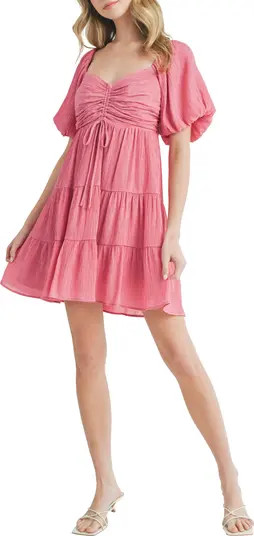 Lush Puff Sleeve Tiered Babydoll Minidress | Nordstromrack | Nordstrom Rack