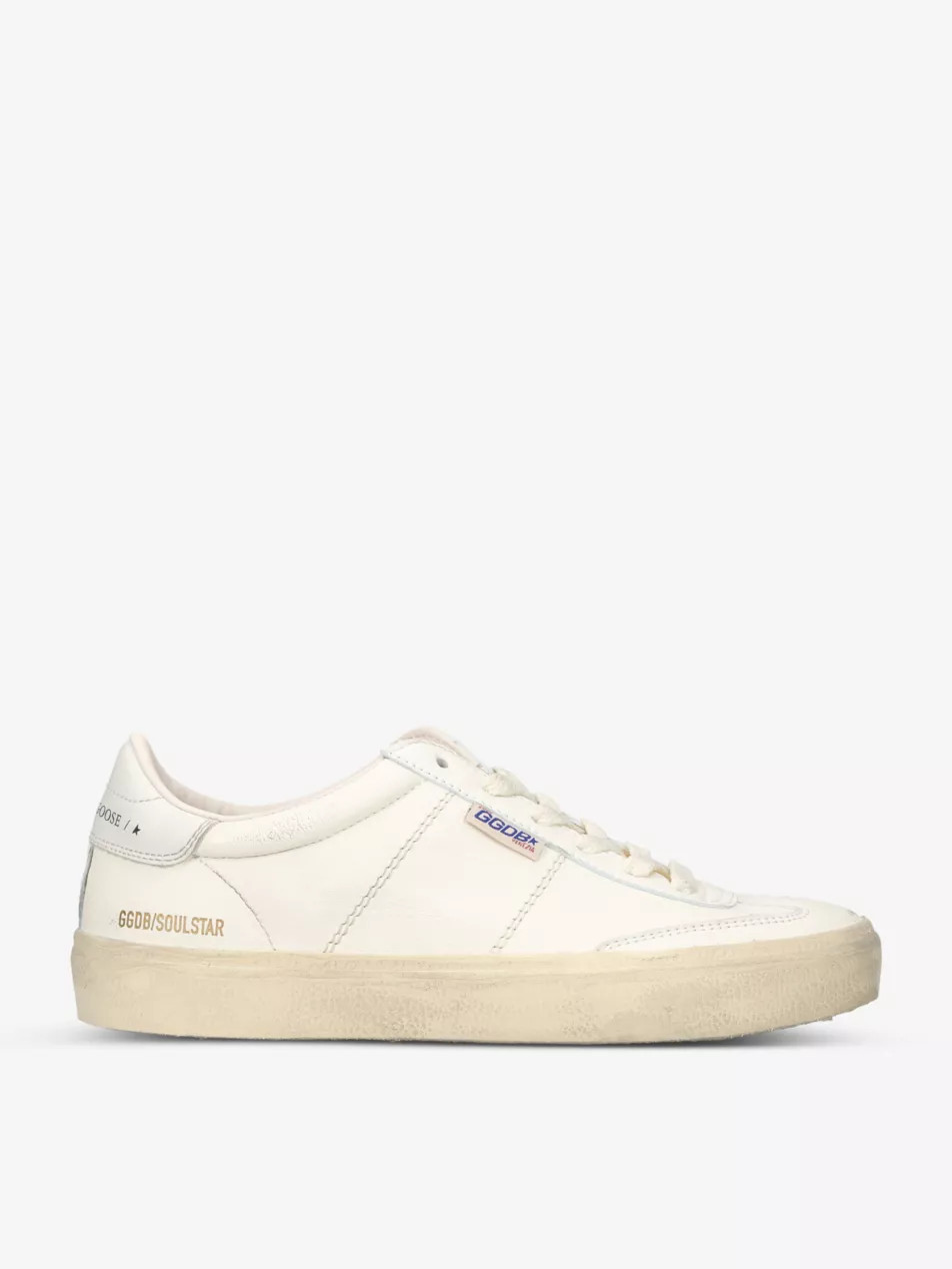 Soulstar 11629 logo-print faux-leather low-top trainers | Selfridges