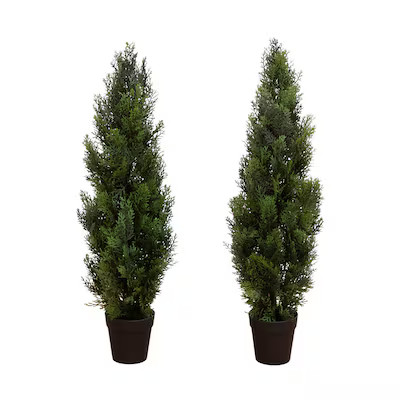 Nearly Natural 36-Inches Green Indoor/Outdoor Floor Cedar Artificial tree | Lowe's