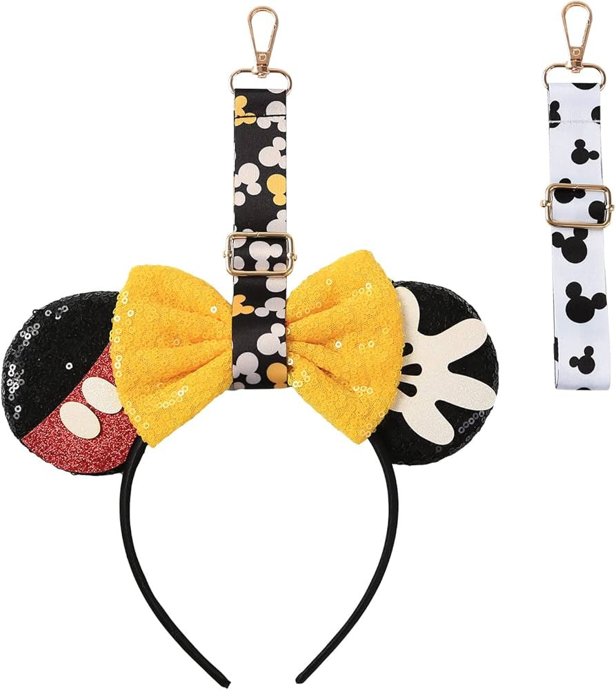 2Pcs Mouse Ear Holder for Backpack Bag Headband Holder Lanyard Strap Keychain Trip Accessories Ha... | Amazon (US)