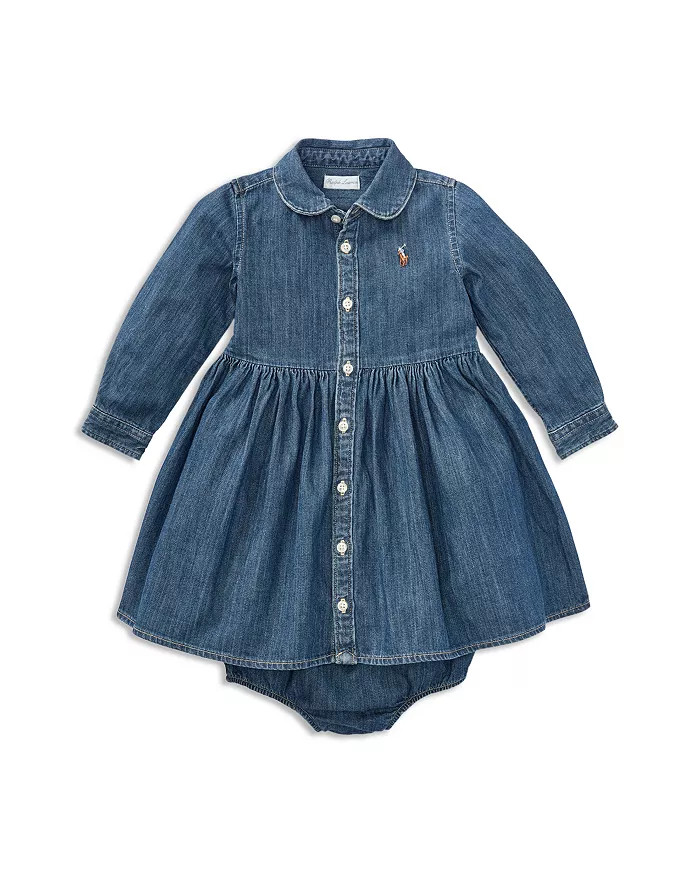 Girls' Long Sleeve Denim Dress & Bloomers Set - Baby | Bloomingdale's (US)
