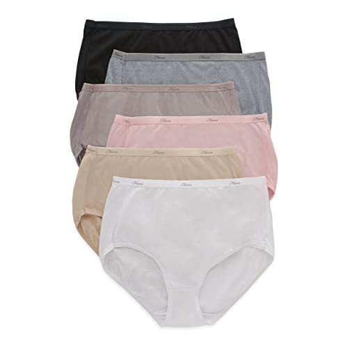 Hanes Womens High-waisted Panties, 6-pack, Moisture-wicking Cotton (Colors May Vary) Briefs-underwear, Body Tones, 10 US | Amazon (US)