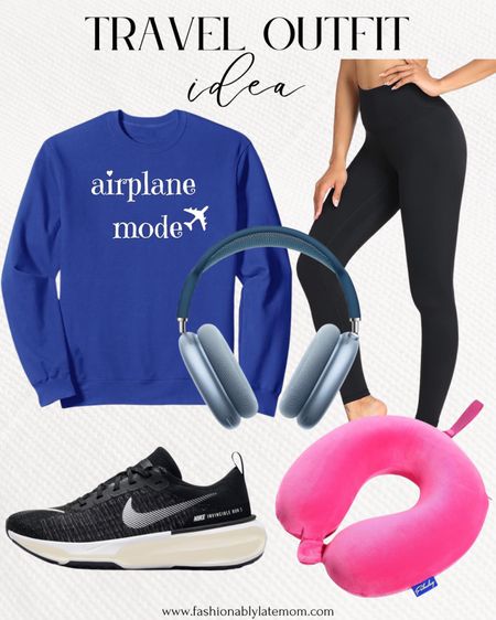 Travel / mom on the go outfit! 
Fashionablylatemom 
Nike Invincible 3
Women's Road Running Shoes
Memory Foam Neck Pillows for Travel - Travel Neck Pillows for Airplanes with Attachable Snap Strap Soft Washable Cover, Flight Neck Pillows Provide Neck Rest for Traveling, Car, Home, Office, Pink
Apple AirPods Max Wireless Over-Ear Headphones, Active Noise Cancelling, Transparency Mode, Personalized Spatial Audio, Dolby Atmos, Bluetooth Headphones for iPhone – Sky Blue

#LTKtravel #LTKshoecrush #LTKstyletip