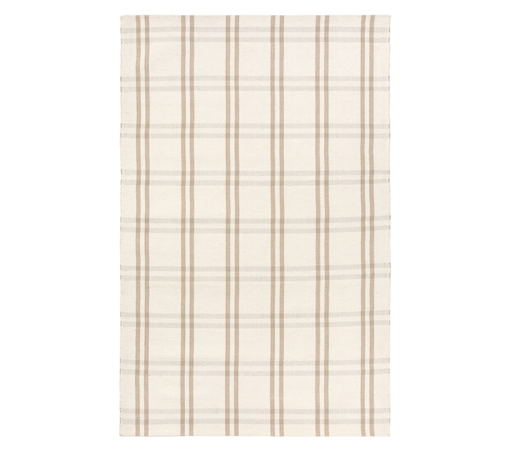 Woven Plaid Cotton Wool Blend Rug | Pottery Barn Kids