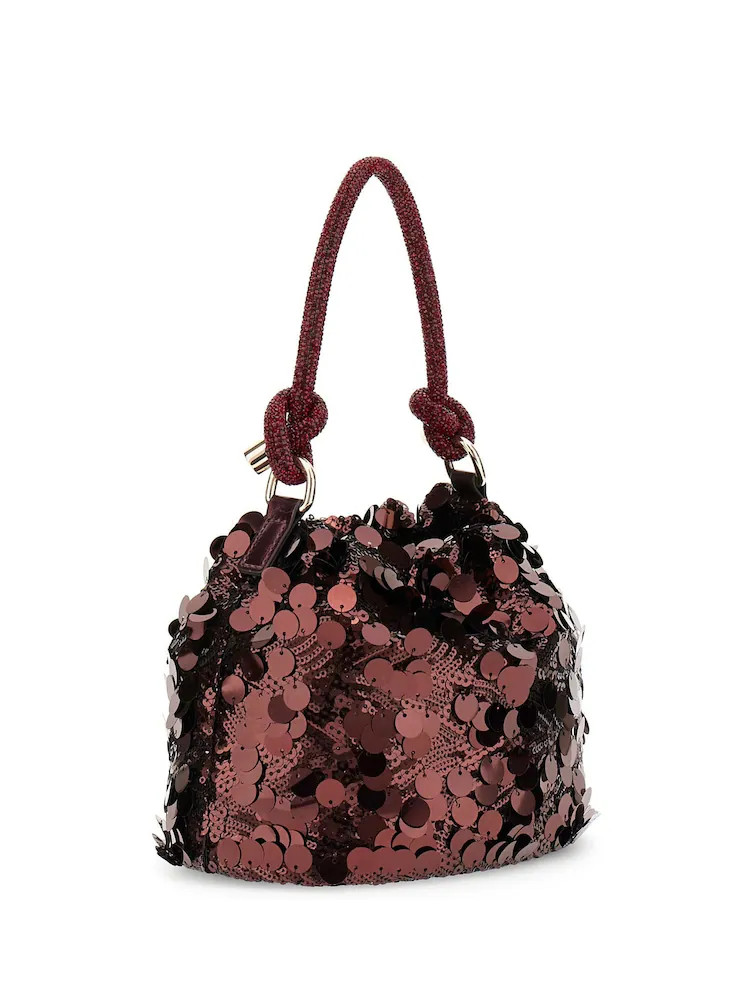 Buy Guess Red Sequin Shine Top Handle Pouch Bag from Next Ireland | Next EU