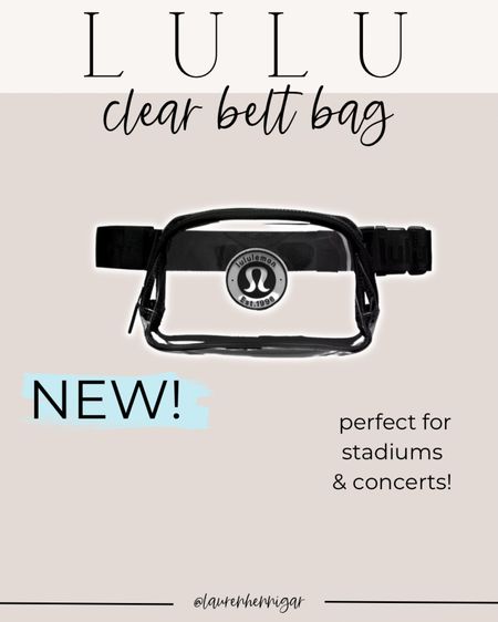 NEW LULULEMON CLEAR BELT BAG!! perfect for college game days, concerts, stadiums! clear fanny pack, lulu lemon new arrivals, fanny pack, lulu finds, new, game day faves

#LTKBacktoSchool #LTKstyletip #LTKunder50