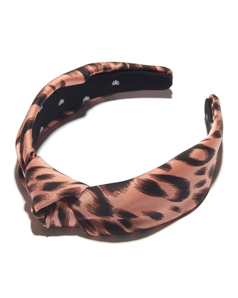 Lele Sadoughi Silk-Blend Leopard Print Knotted Headband | Neiman Marcus