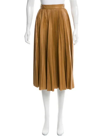 Gucci Fall 2015 Pleated Leather Skirt | The Real Real, Inc.