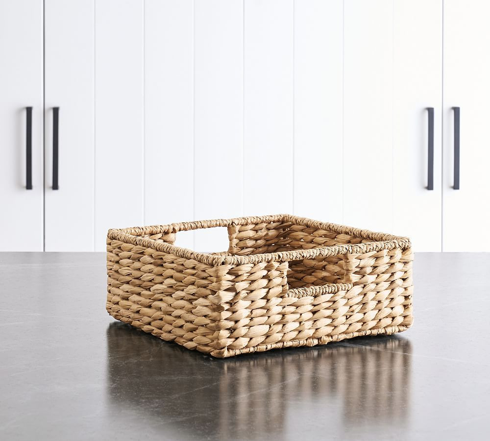 Savannah Seagrass Basket, Natural, Wide Utility Basket, 12""Wx12""Dx5""H | Pottery Barn (US)