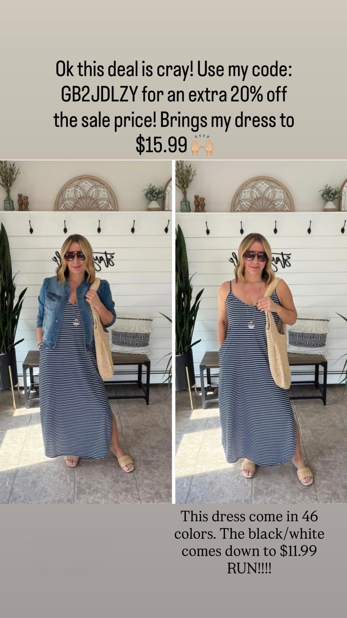 Spring outfits 2026! Would make a cute Easter outfit! I'm wearing a medium in the dress and large in the denim jacket. Amazon fashion, vacation outfit beach, date night outfits
#LTKTravel #LTKOver40
#LTKSaleAlert

#LTKMidsize #LTKmomlife #LTKPetite