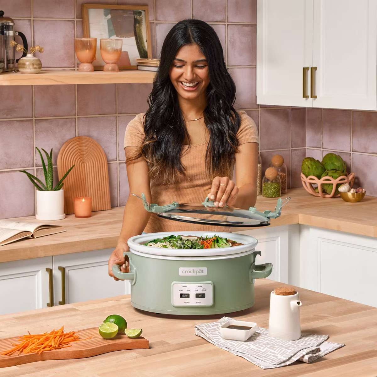 Crock Pot 6qt Cook and Carry Programmable Slow Cooker - Sage | Target