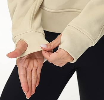 Dragon Fit Women Half Zippe Hoodies Collar Pullover Sweatshirts with Pockets Long Sleeve Crop Top... | Amazon (US)