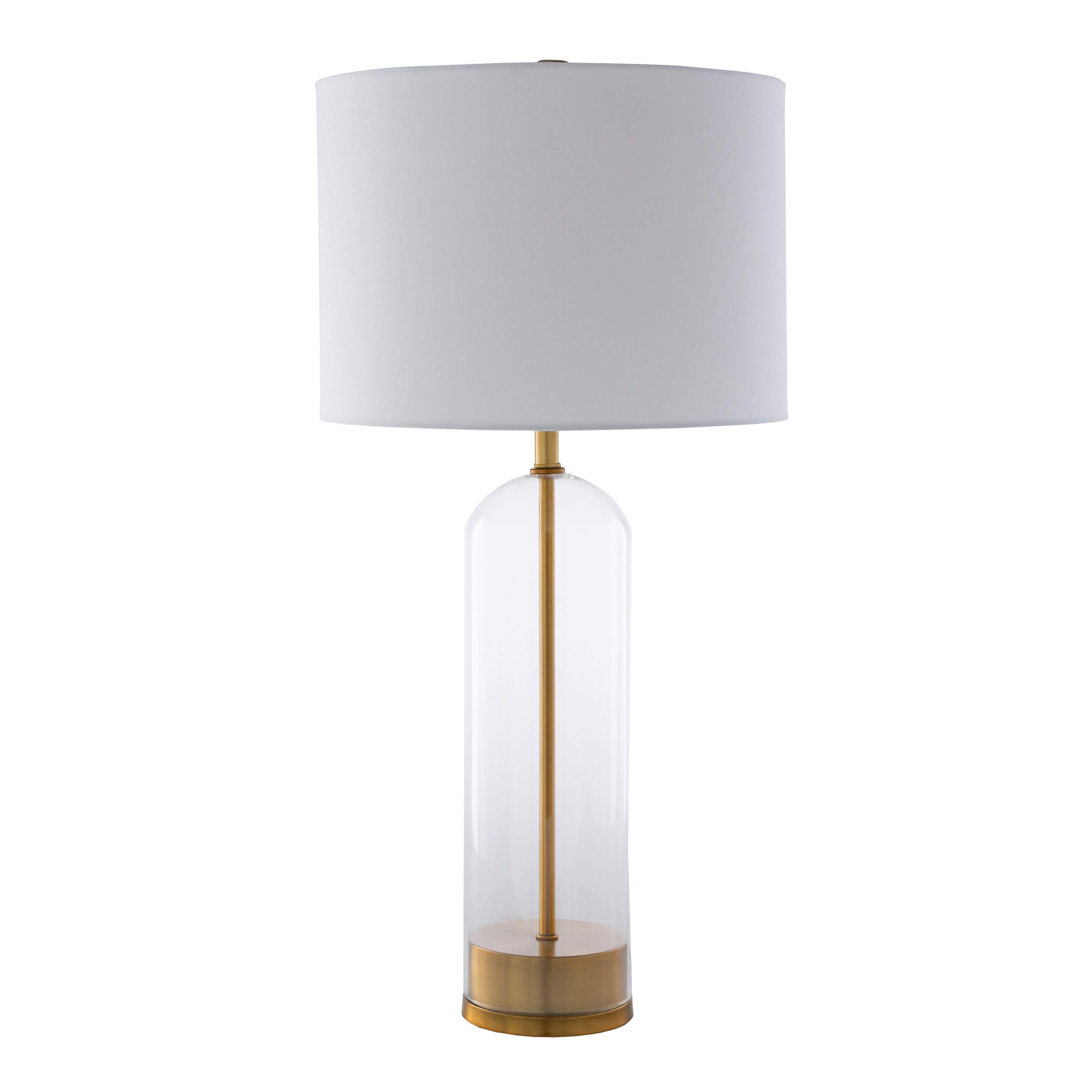 Antique Gold Metal and Glass Bottle Table Lamp | World Market