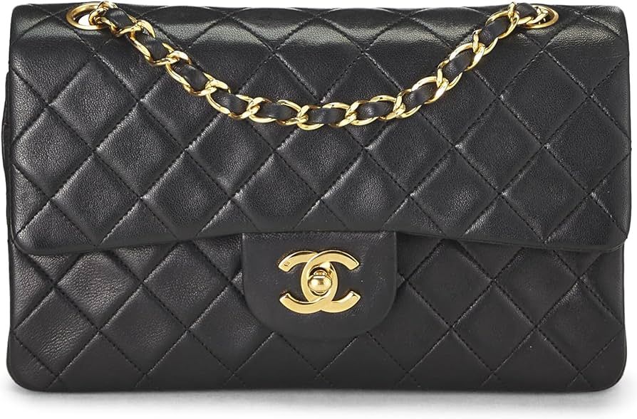 Amazon.com: Chanel, Pre-Loved Black Quilted Lambskin Classic Double Flap Small, Black : Luxury St... | Amazon (US)
