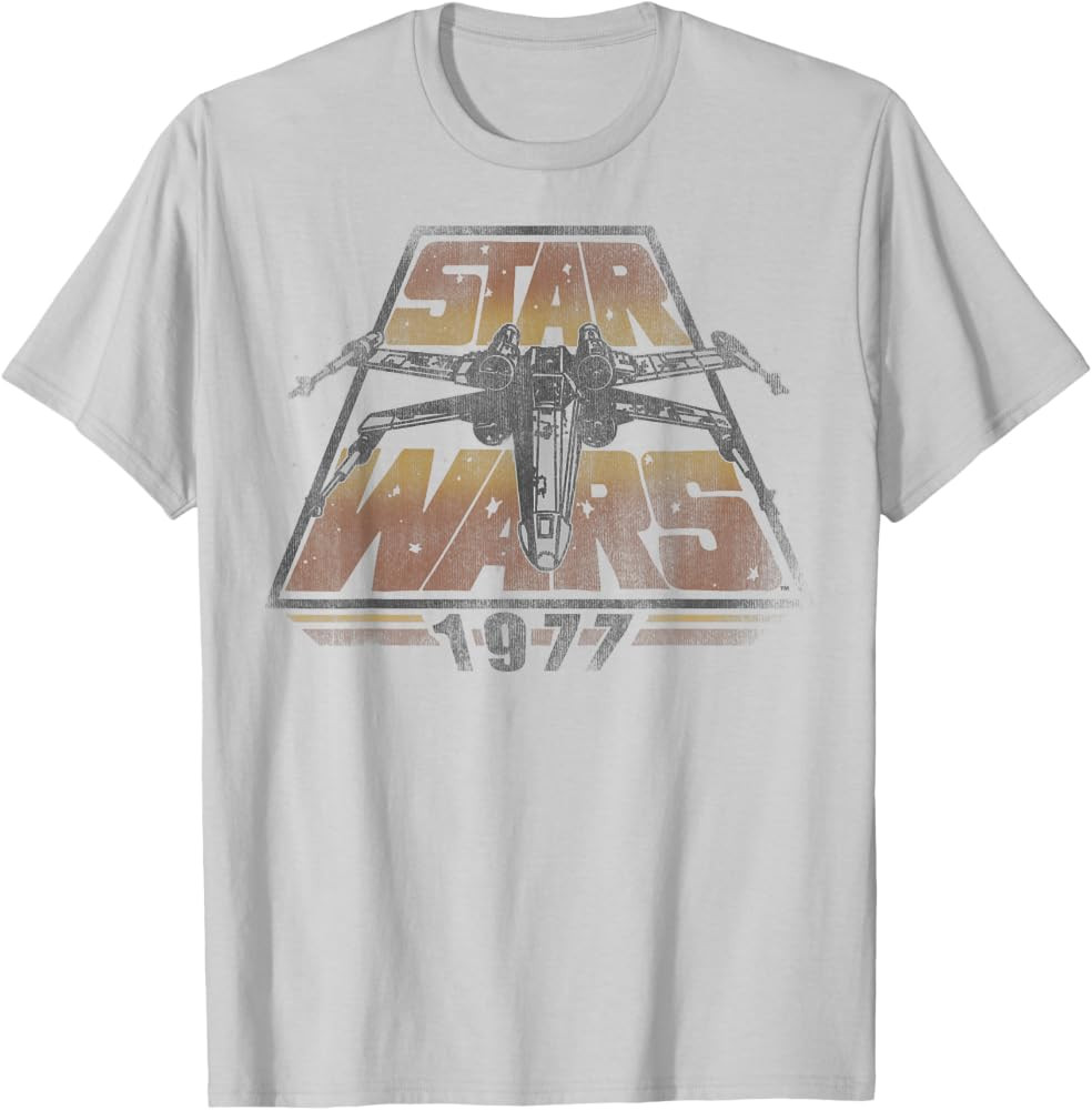 Star Wars X-Wing 1977 Vintage Retro C1 Disney+ T-Shirt | Amazon (US)