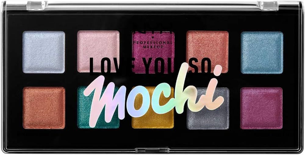 NYX PROFESSIONAL MAKEUP Love You so Mochi Eyeshadow Palette, Electric Pastels, 0.46 Ounce | Amazon (US)