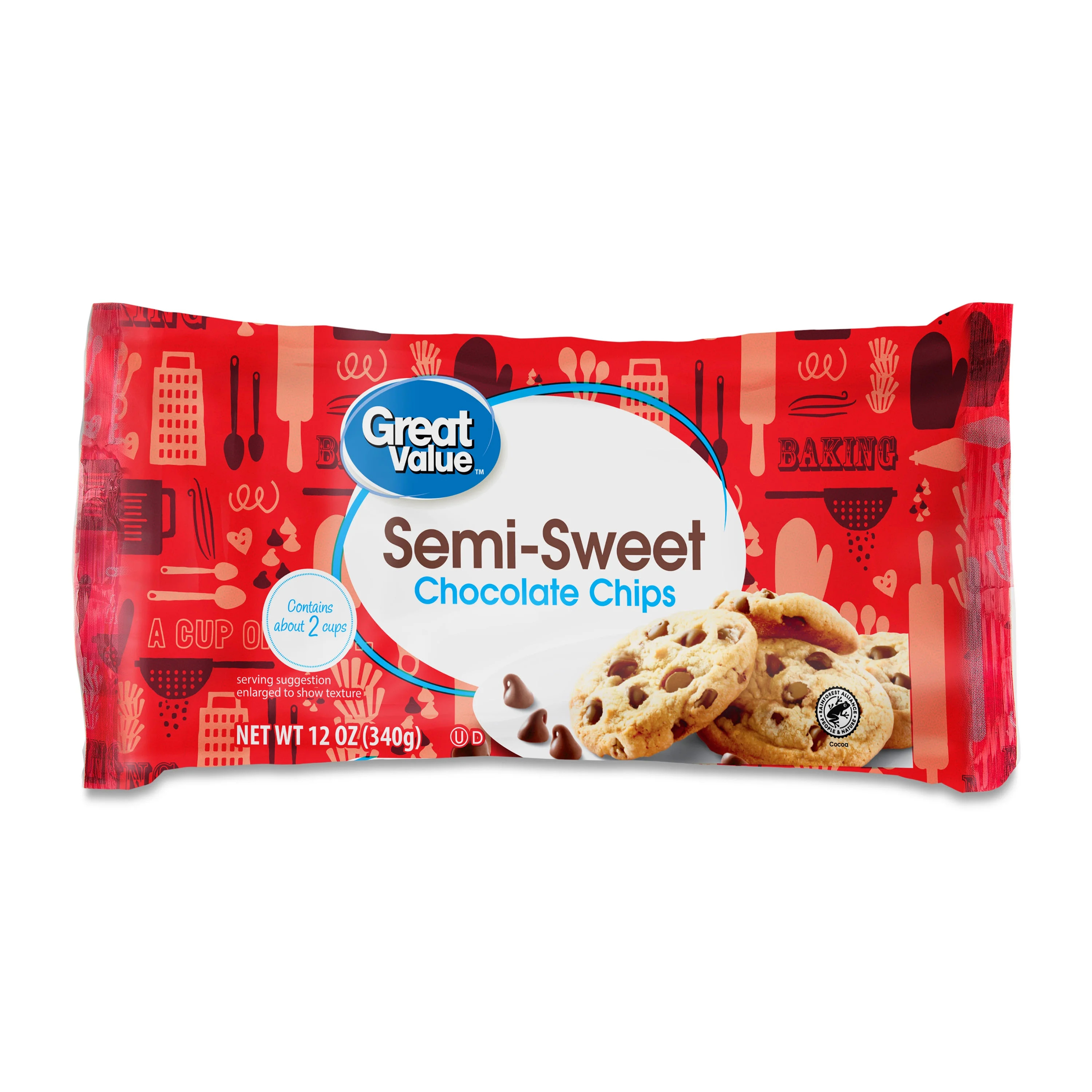 Great Value Semi-Sweet Chocolate Baking Chips, 12 oz, Bag | Walmart (US)