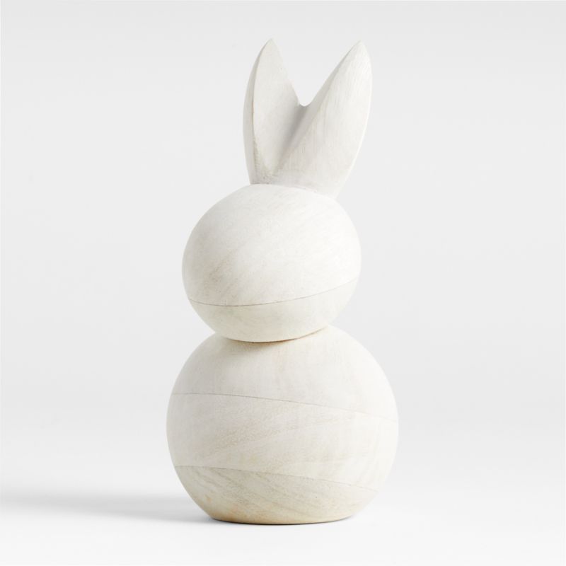 Small Wood Easter Bunny 6" + Reviews | Crate & Barrel | Crate & Barrel