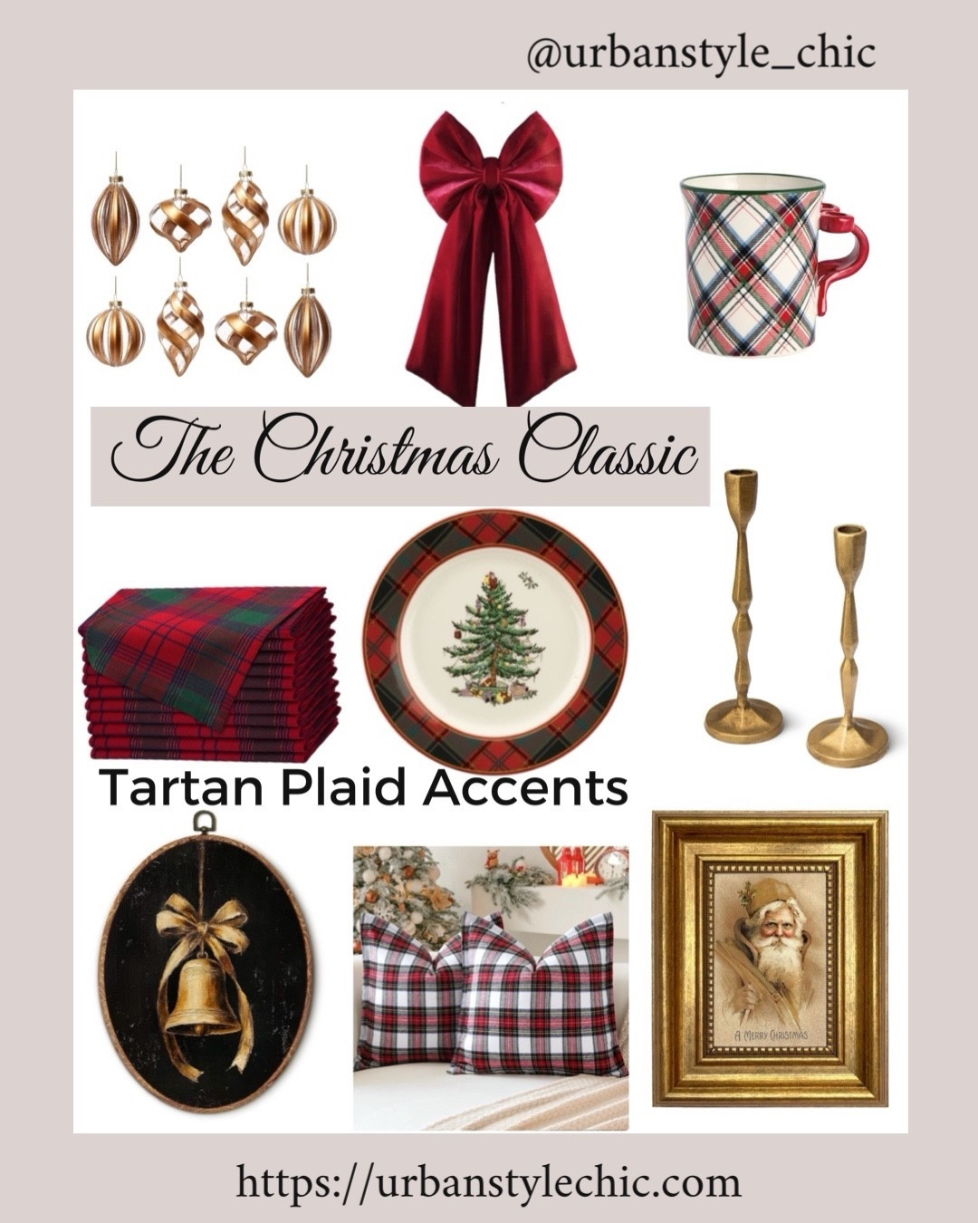 Bring the season home with trending Christmas tartan décor—traditional plaid, warm textures, and classic holiday elegance.

Follow me on IG @urbanstyle_chic

Christmas tartan décor, holiday tartan decorations, Christmas plaid trend, tartan Christmas aesthetic,
plaid holiday décor, rustic Christmas decorations, festive home décor ideas

#LTKFindsUnder100 #LTKHoliday #LTKSeasonal