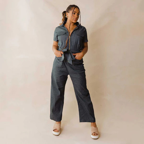 City Jumpsuit, Indigo Denim | Albion Fit