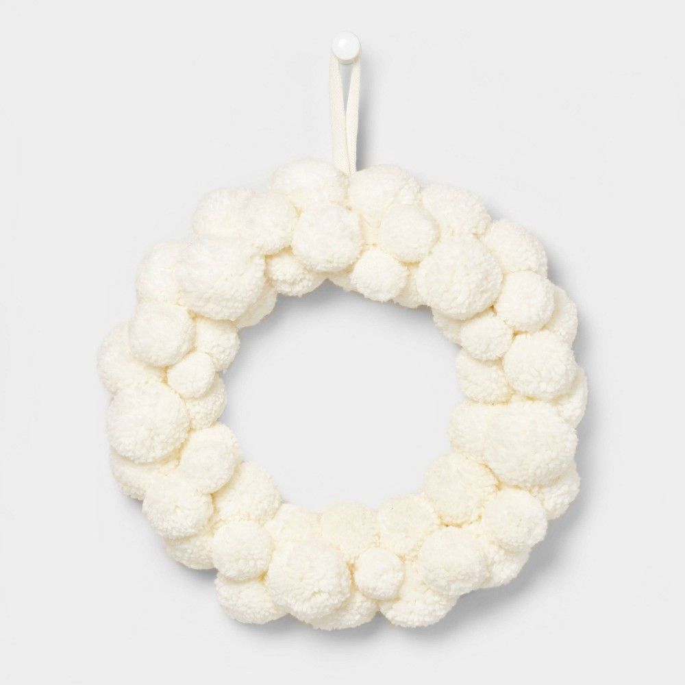 Pom Pom Wreath White - Wondershop | Target