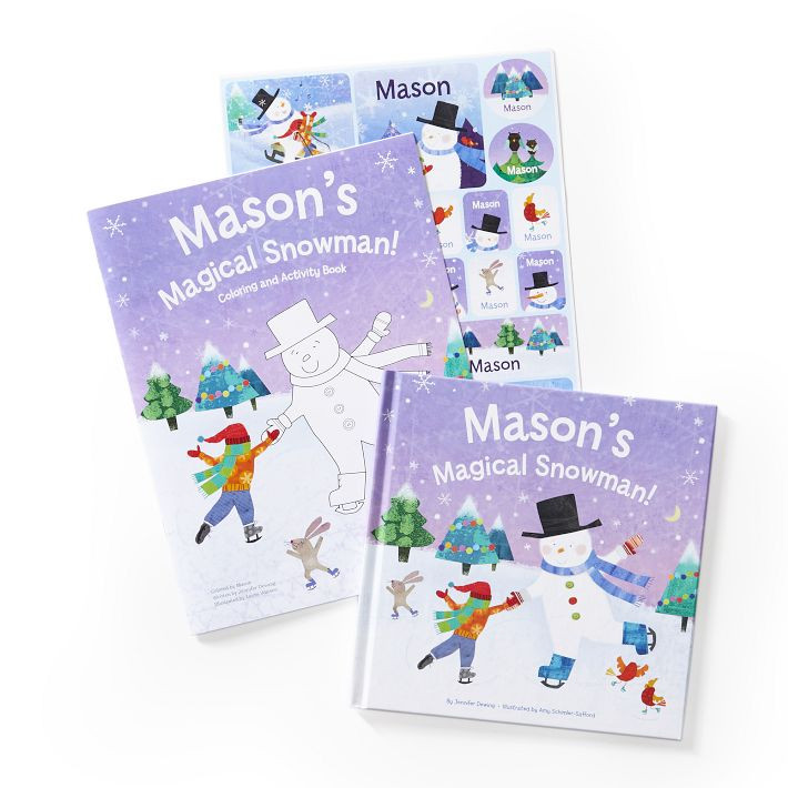 "My Very Magical Snowman" Personalized Children's Book and Sticker Gift Set | Mark and Graham