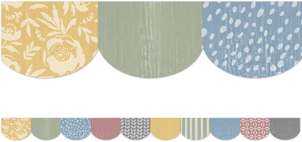 Teacher Created Resources Classroom Cottage Scalloped Die-Cut Border Trim (TCR7182) | Amazon (US)