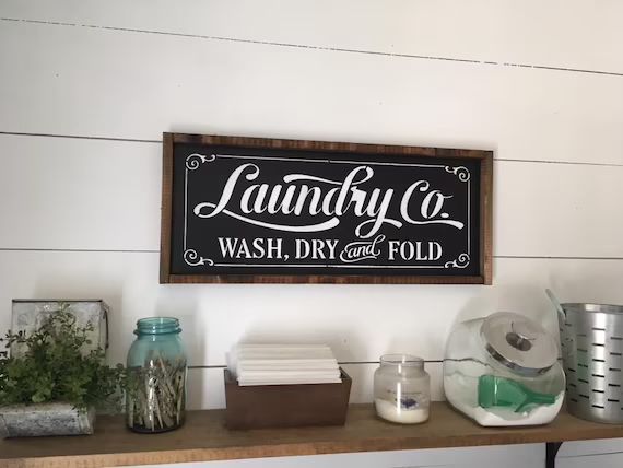 Laundry sign | Farmhouse laundry room sign | Modern Farmhouse decor | Fixerupper style | Laundry ... | Etsy (US)