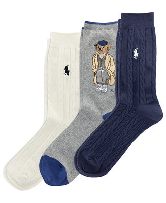 Women's 3-Pack Polo Bear Sock Set | Macy's