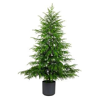 6 ft. Artificial Real Touch Norfolk Island Pine Christmas Tree with Natural Look | The Home Depot