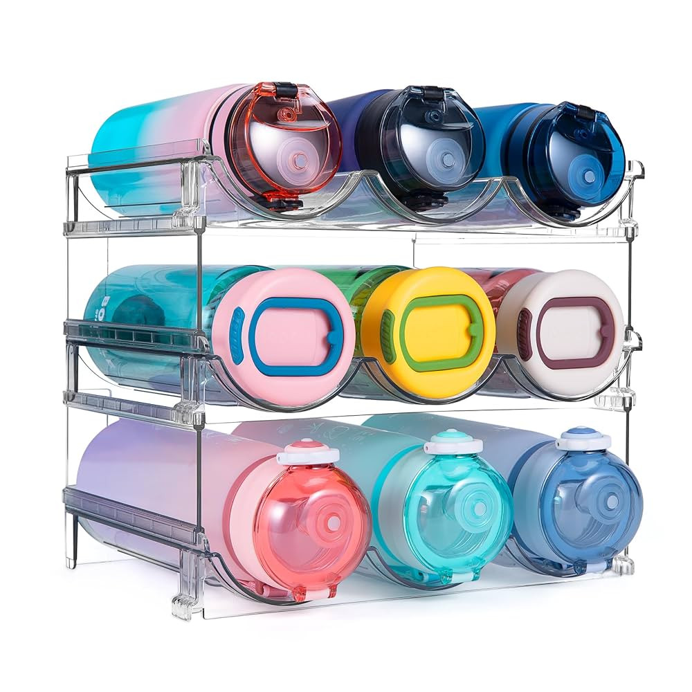 spospo Water Bottle Organizer for Cabinet, 3 Pack Water Bottle Organization and Storage Shelf, Pl... | Amazon (CA)