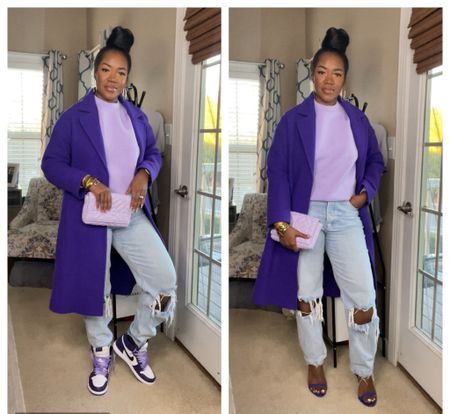 Purple mania: Have fun with pairing different tones of a shade. The Jordan’s featured in this look comes with 2 pairs of laces: black and lavender.

#LTKstyletip #LTKSeasonal