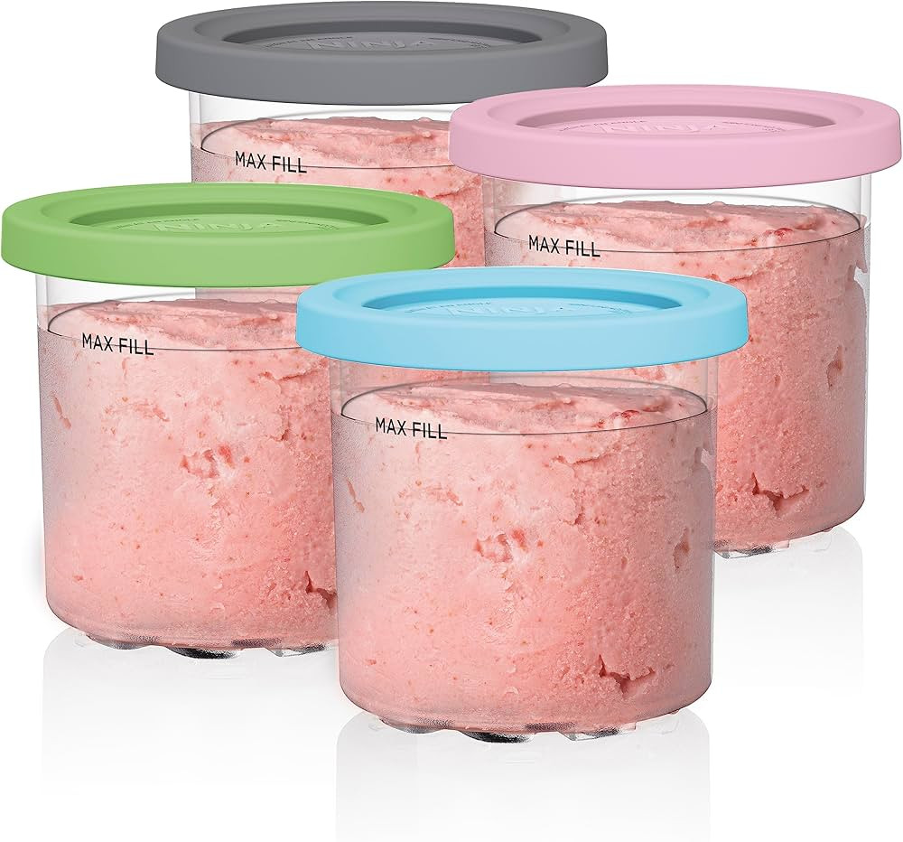 Ninja Creami Pints 4 Pack, Compatible with NC299AMZ & NC300s Series Creami Ice Cream Makers, Genu... | Amazon (US)