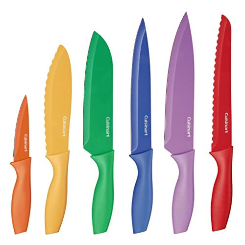 Cuisinart 12-Piece Kitchen Knife Set, Multicolor Advantage Cutlery, C55-01-12PCKS | Amazon (US)
