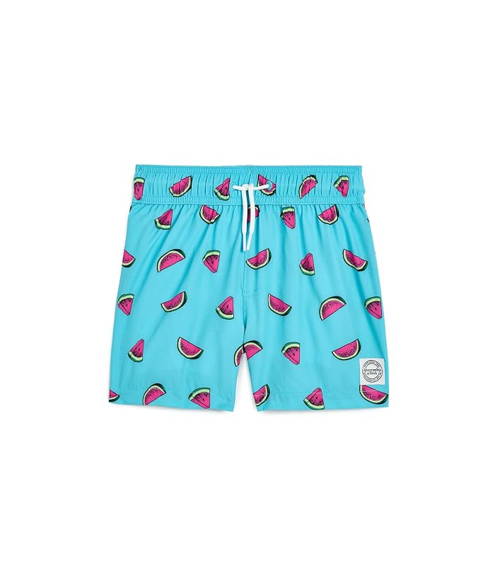 abercrombie kids Core Poly Swim Trunks (Big Kids) Boy's Swimwear Fandango Pink: 5-6 Big Kid | Zappos.com