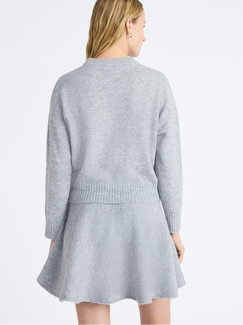 Free Assembly Women's Embellished Mock Neck Sweater with Long Sleeves, Sizes XS-4X | Walmart (US)