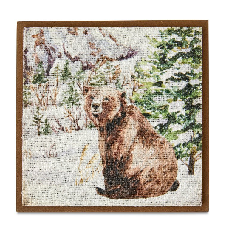 Bear with Tree Christmas Tabletop Decoration, 5 in x 5 in, by Holiday Time | Walmart (US)