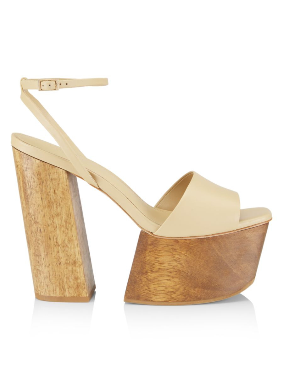Shauna 127MM Leather Platform Sandals | Saks Fifth Avenue