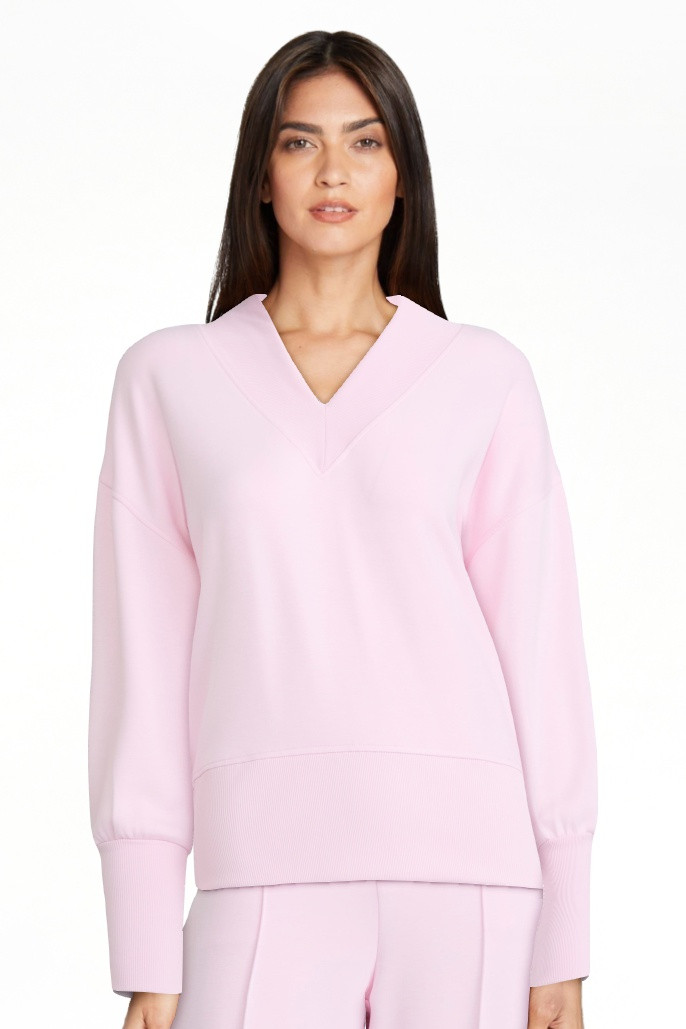 Scoop Women's and Women's Plus Ultimate ScubaKnit V-Neck Sweatshirt, Sizes XS-4X | Walmart (US)