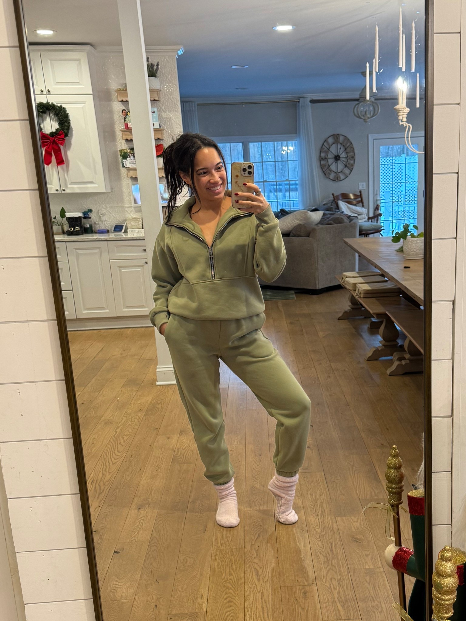 Wearing the small in the grey green color! True to size with a little room! I’m 5’5” 125lbs

#LTKmomlife #LTKootd