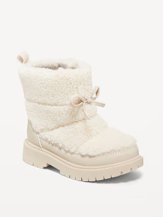 Chunky Sherpa Boots for Toddler Girls | Old Navy (US)