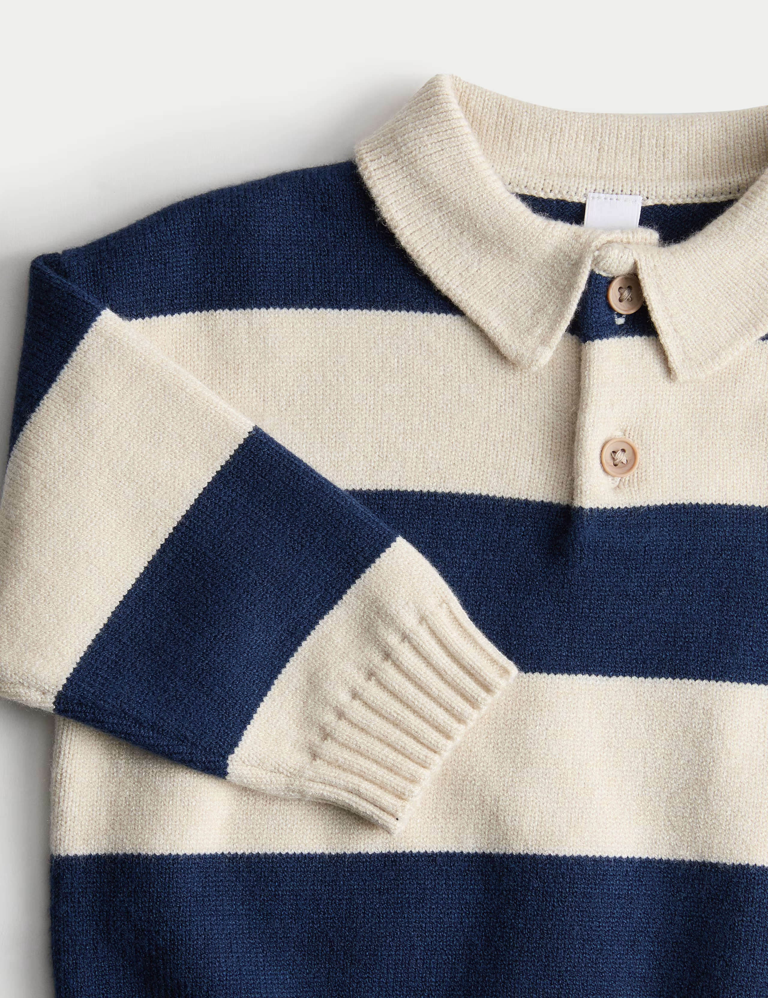 Striped Knitted Rugby Top (0-3 Yrs) | Marks & Spencer (UK)
