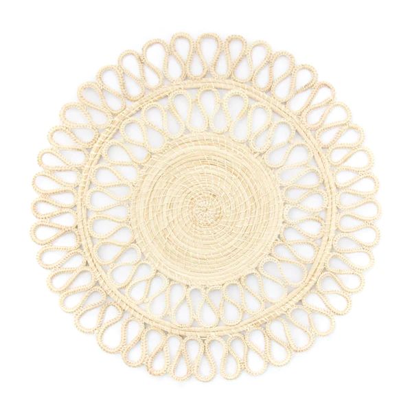 Woven Double Loop Palm Placemat, Natural - Z | The Avenue
