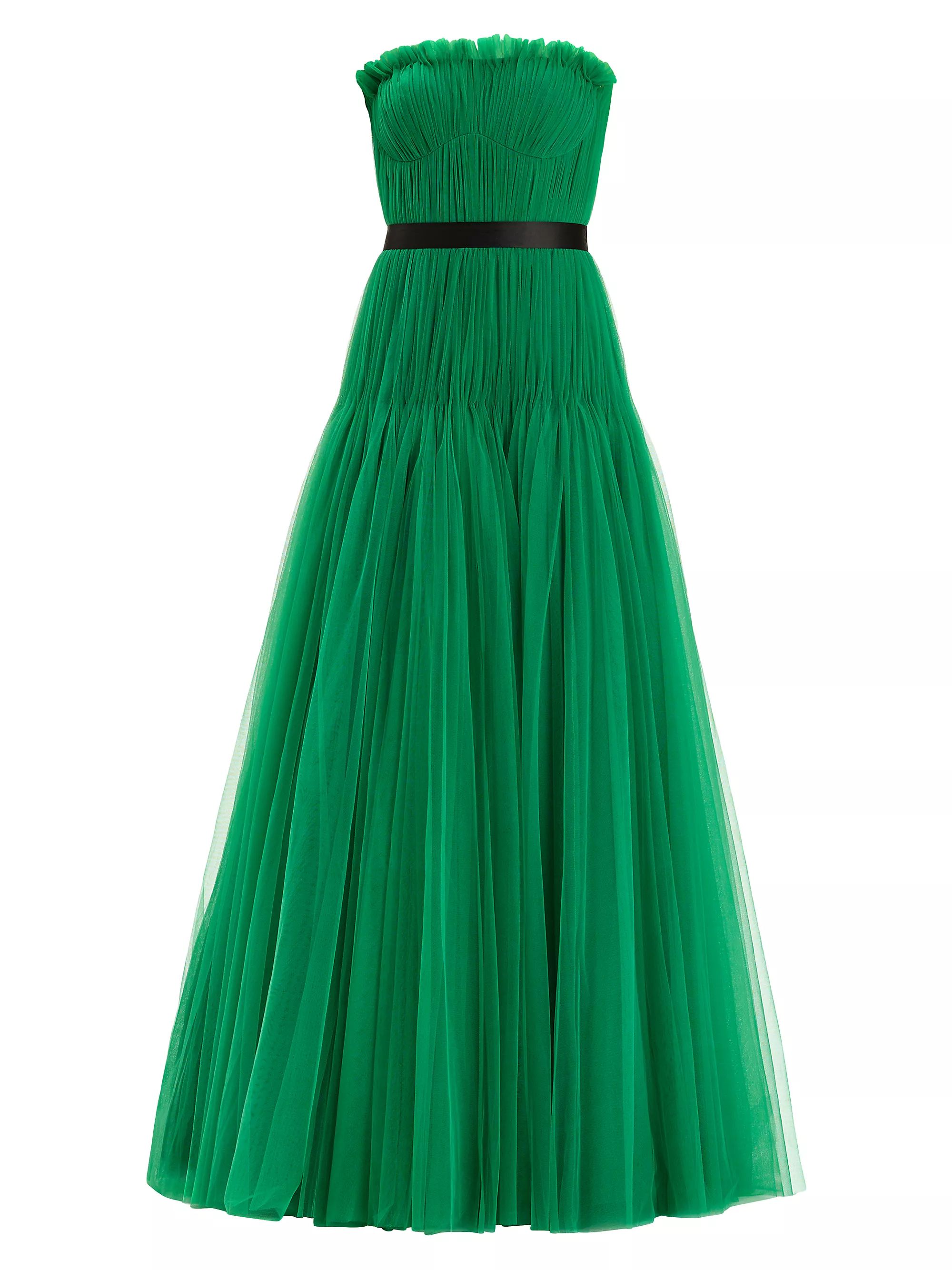 Pleated Tulle Strapless Gown | Saks Fifth Avenue